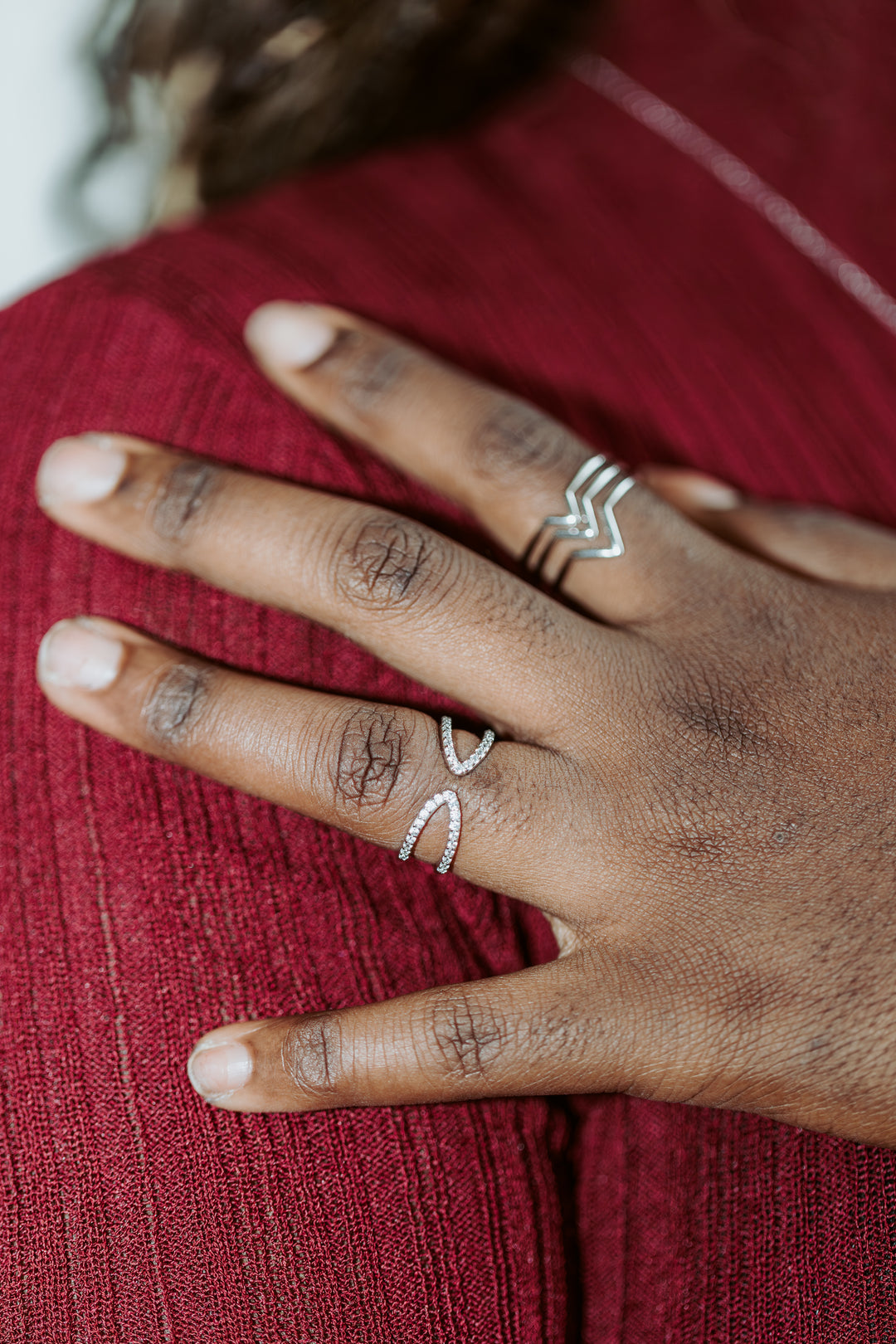 Three Layered Arrows ring